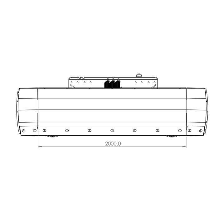 Snow plough 2,5 m, bolted small BM attachment