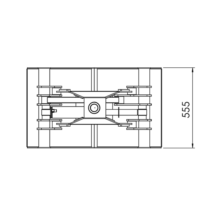Grapple bucket for forestry trailer, 55 cm
