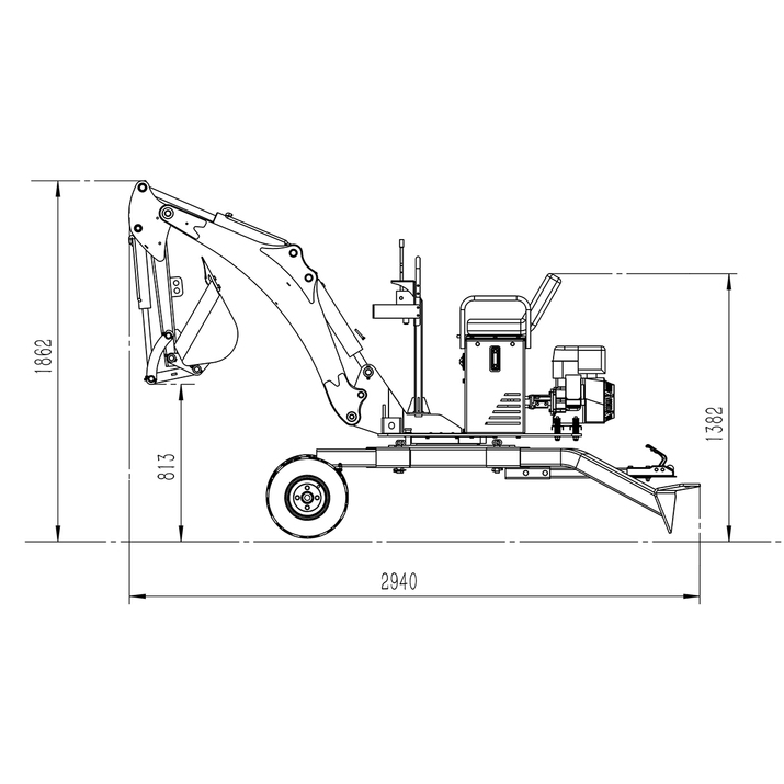 ATV Backhoe Digger 360 